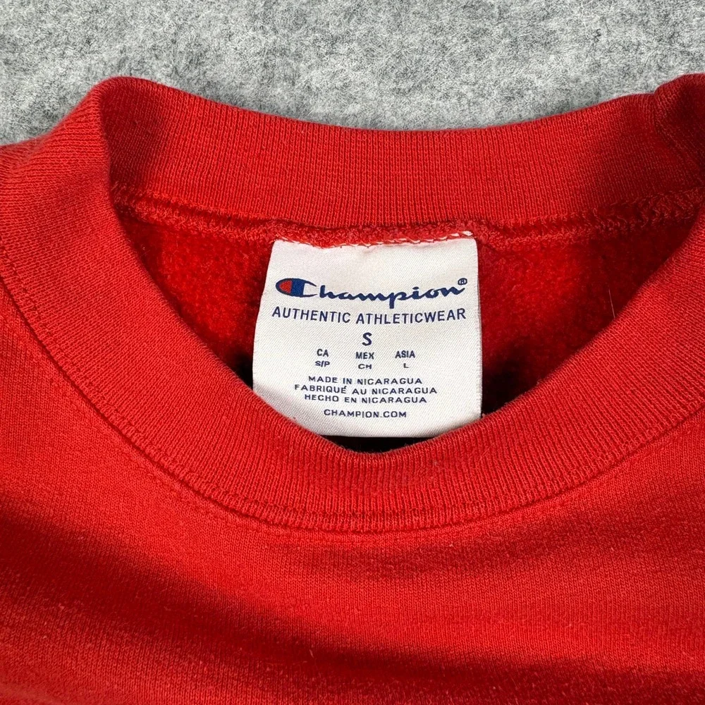 Champion‎ University of Nebraska Sweatshirt Red Mens Small Nebraska Huskers Crew